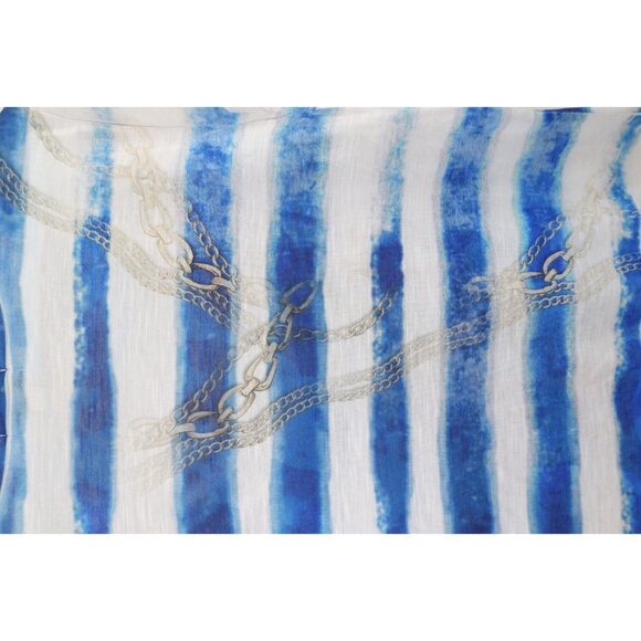 Vintage Y2K Cache Women Large Babydoll Beach Chain All Over Print T-Shirt USA - Picture 10 of 14